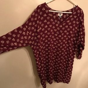 Maroon floral dress